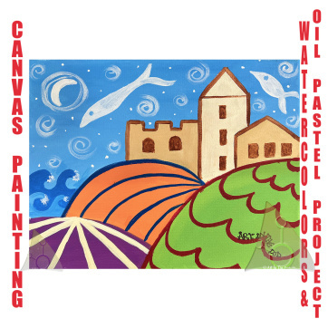 6-19-25-beach-view__art-camp_watercolors-and-oil-pastels_pm