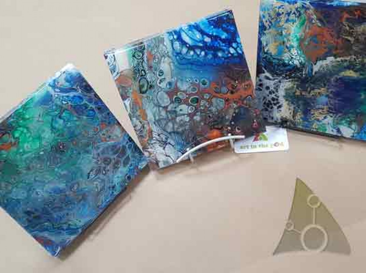 Three Piece Resined Paint Pour
