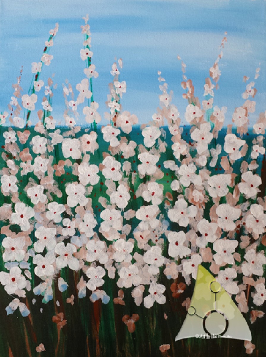 Tall Stems Acrylic Painting