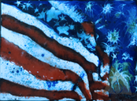 American Flag Glass Fusion