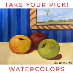 November 24th 1-4PM Take Your Pick! Mini Art Camp Canvas Painting and Watercolors