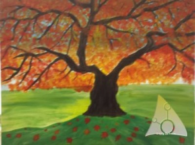 Tall Stems Acrylic Painting
