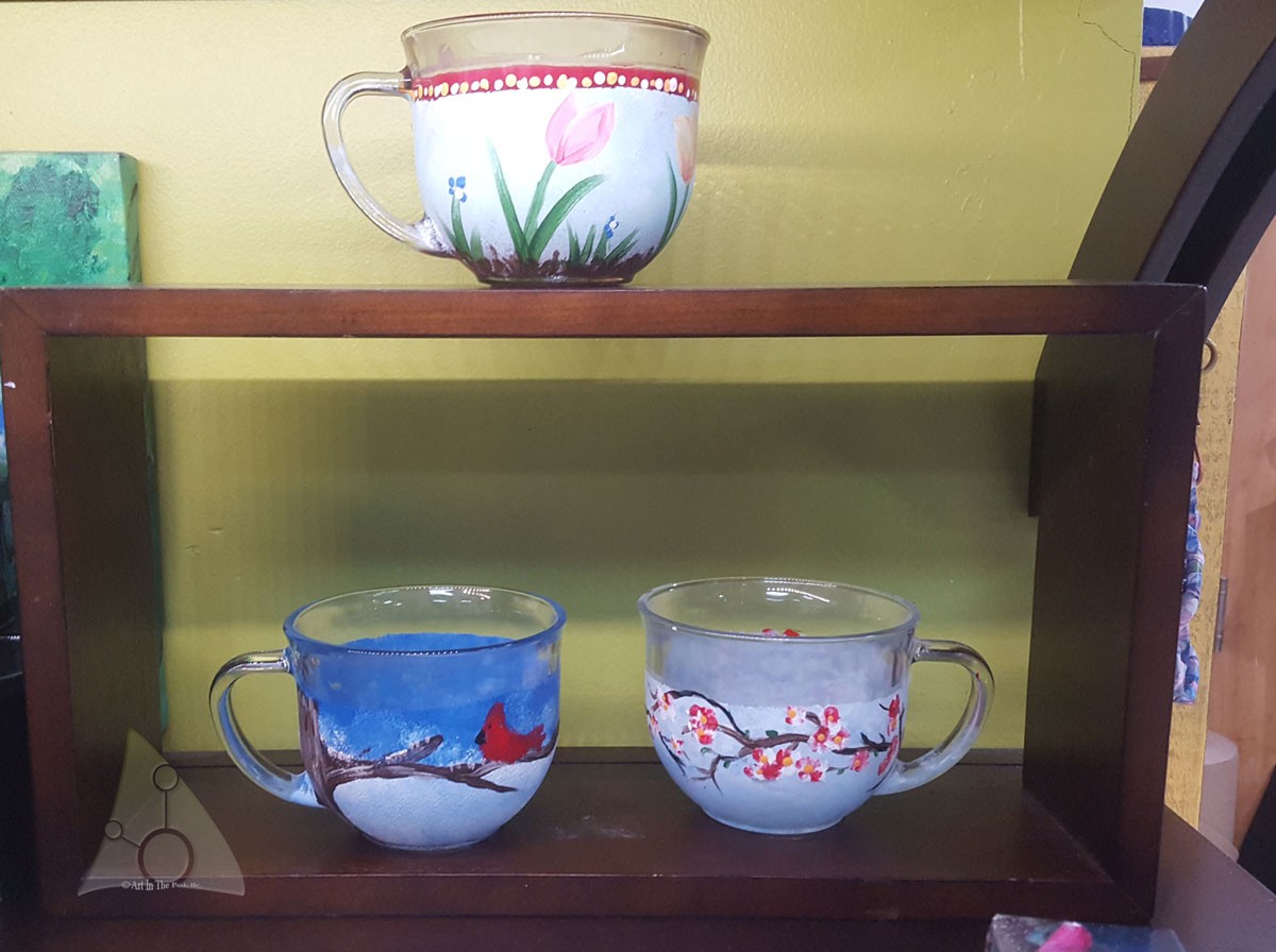 glass mug painting