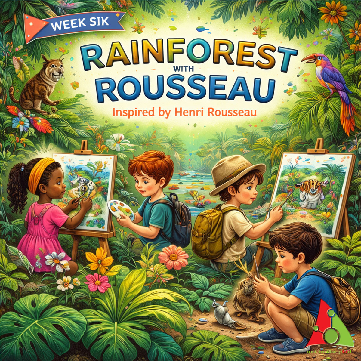 summer art camp 2026 rainforest with Henry Rousseau